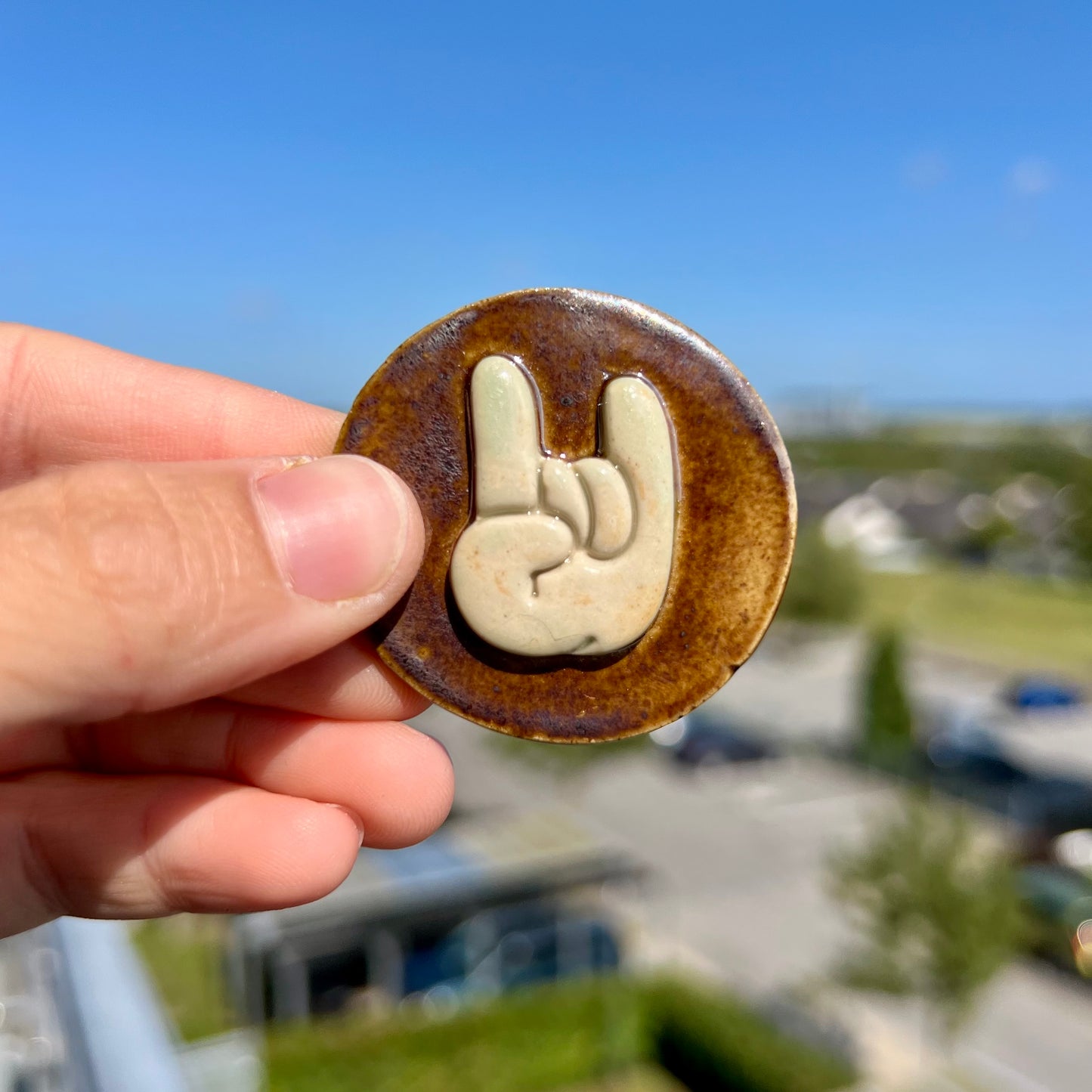 Metalhånd keramikmagnet