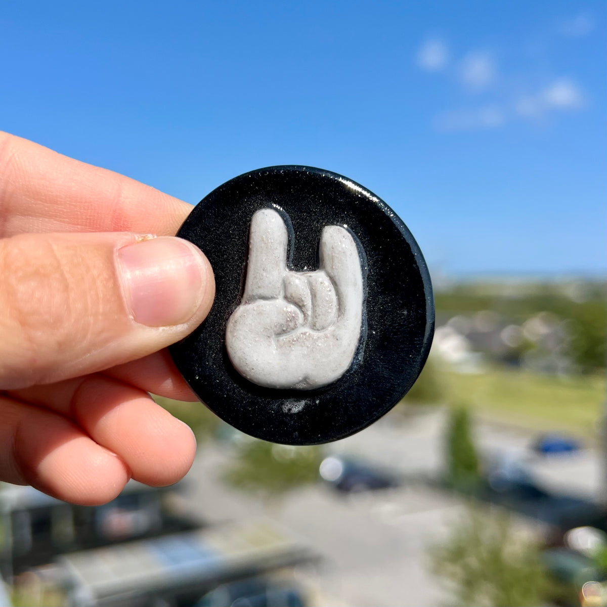 Metalhånd keramikmagnet