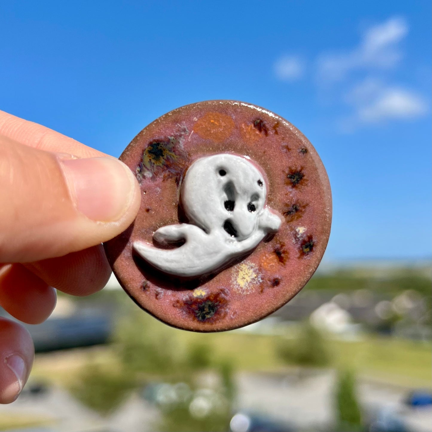 Spøgelse keramikmagnet