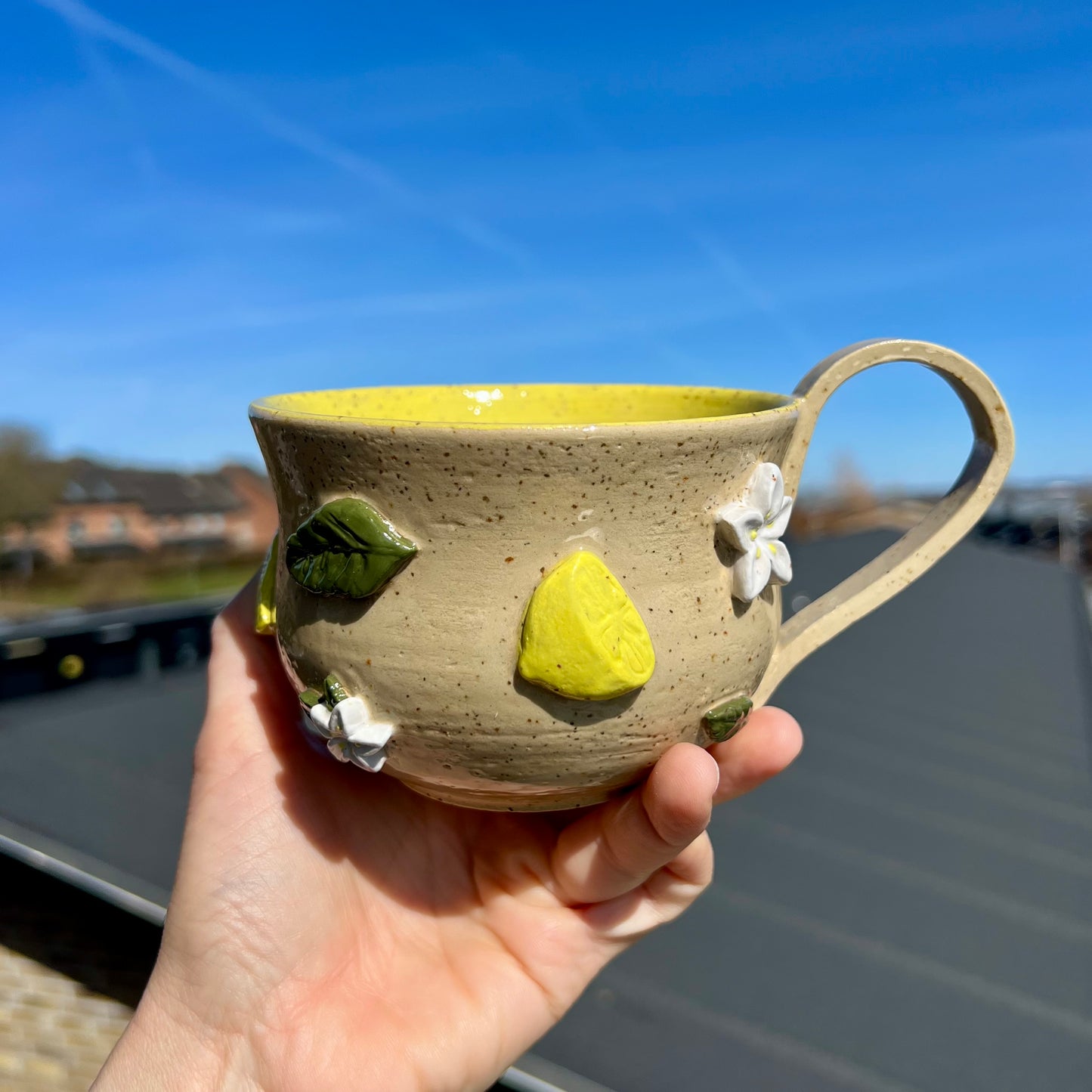 Keramikkop med citron