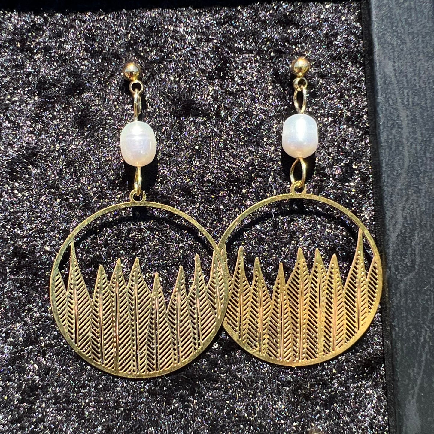 Ferskvandsperle øreringe 5