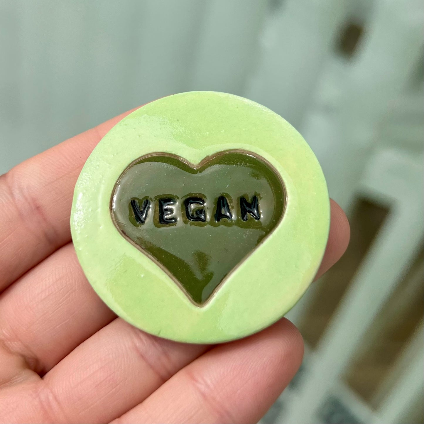 Vegan keramikmagnet
