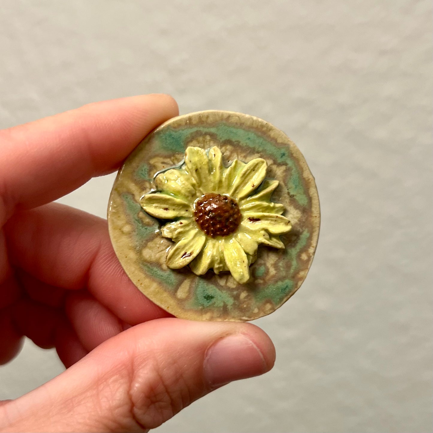 Blomst keramikmagnet