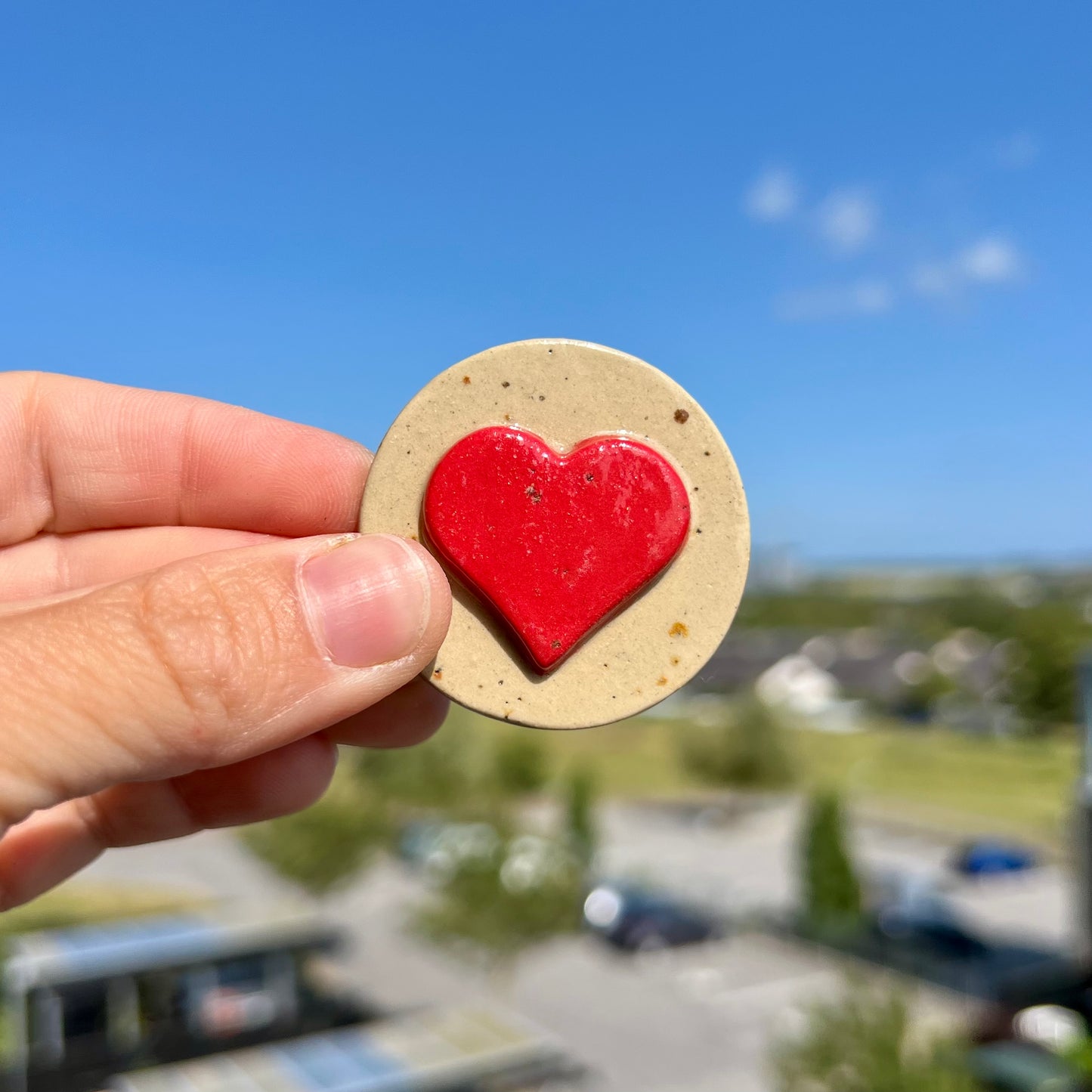 Hjerte keramikmagnet