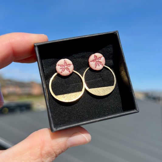 3 in 1 øreringe med sand dollar