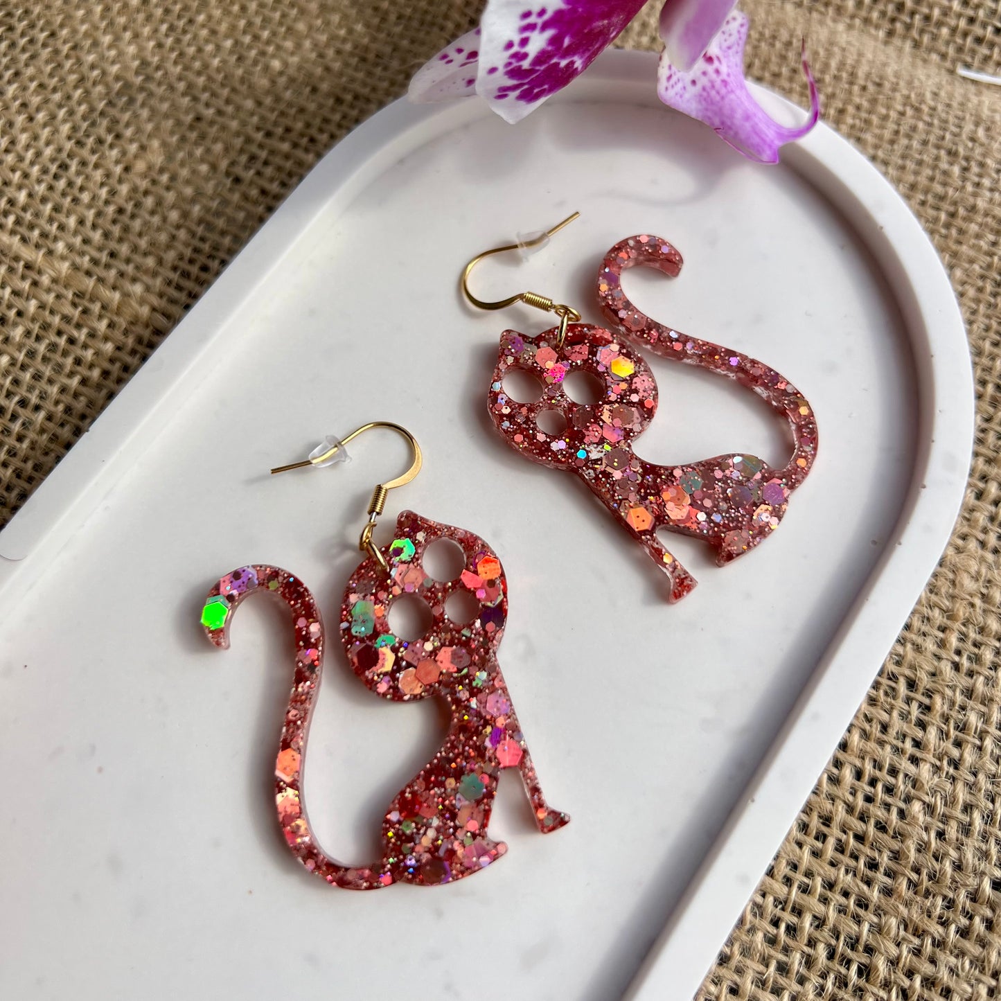 Katte med glitter