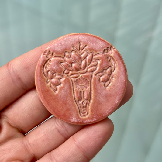 Uterus keramikmagnet